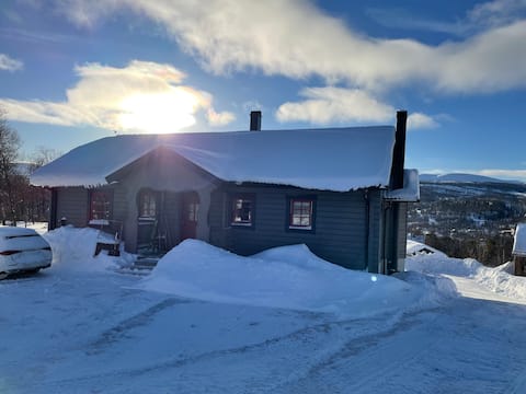 Cabin with outdoor hot tub and amazing views