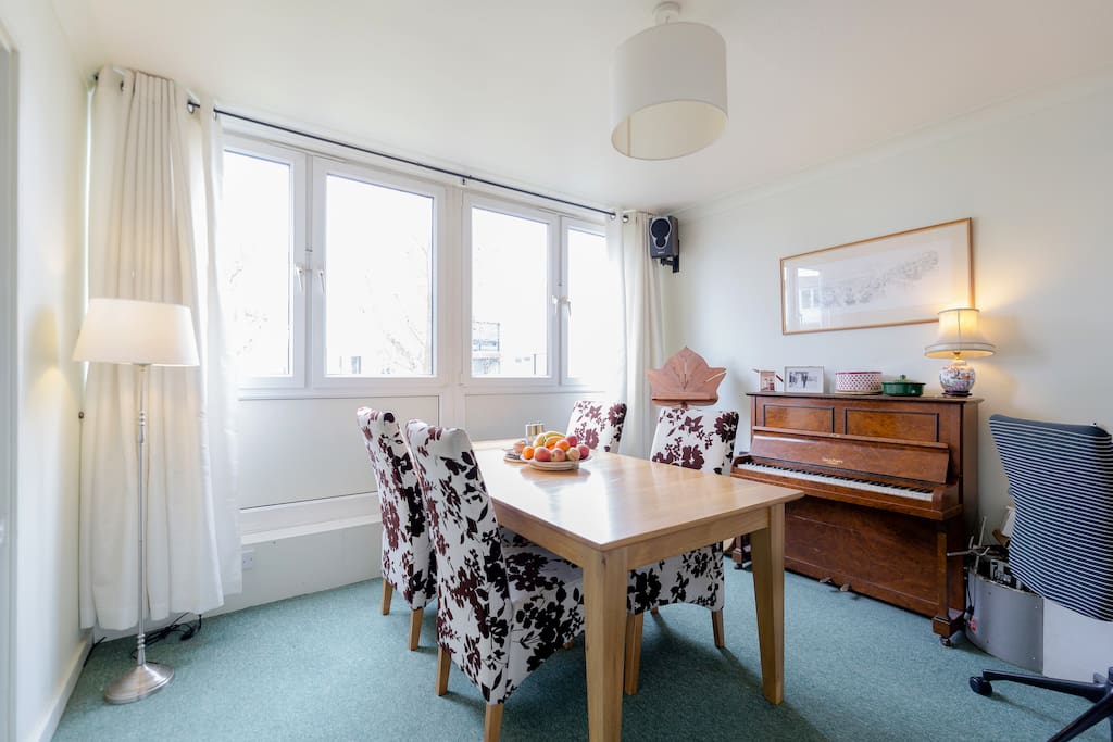 The dining area