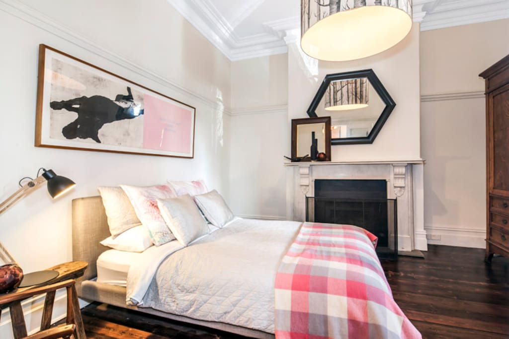 Master Bedroom with gas heating and clothes storage