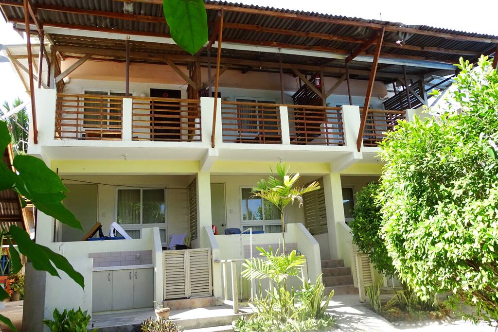 Rear view of hotel