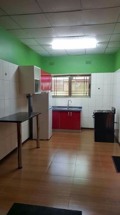 Kitchen with self careing facilities.