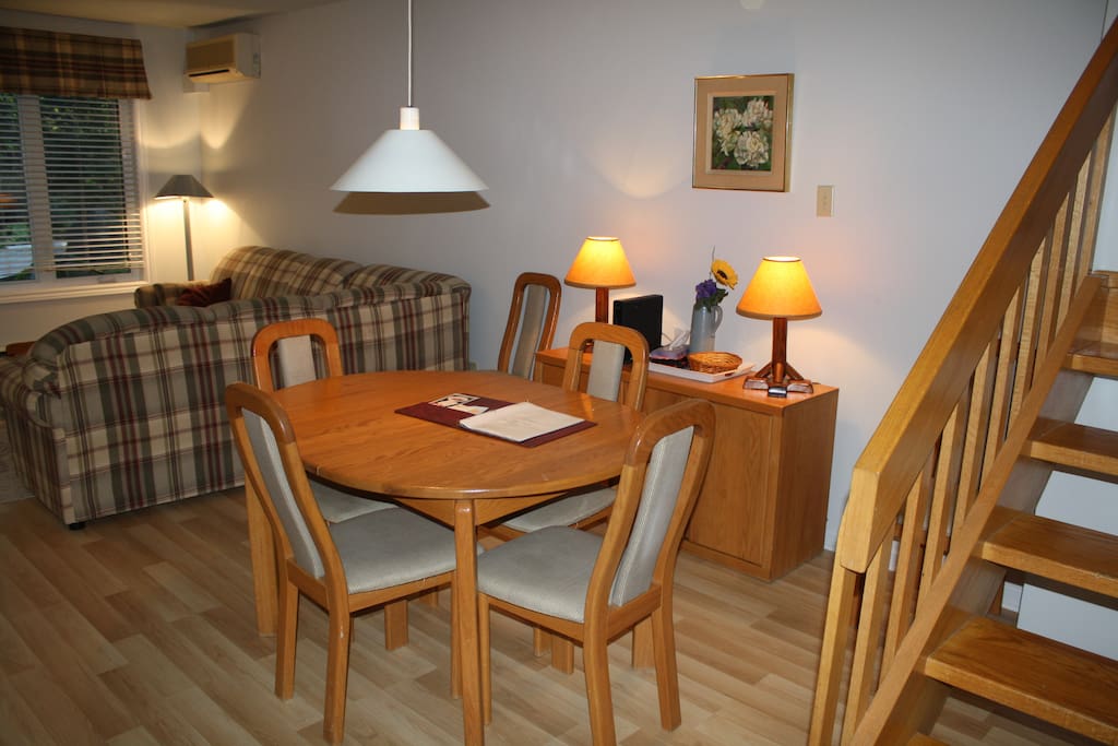 entry and dining room