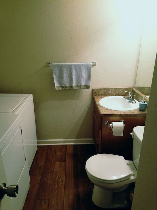 Shared 1/2 Bathroom w/ Laundry
