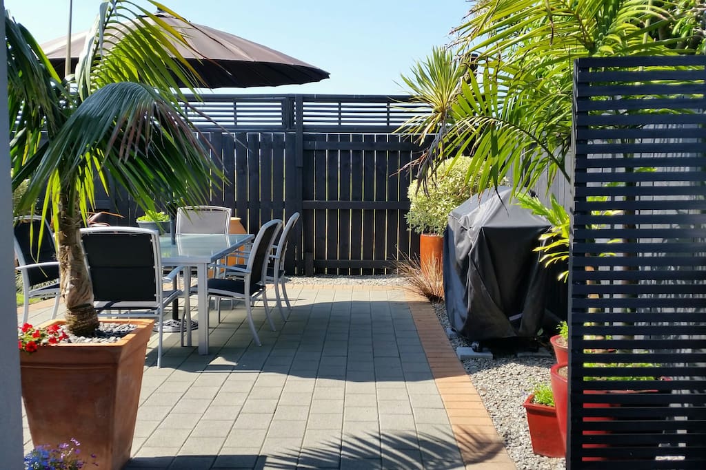 Sunny BBQ area