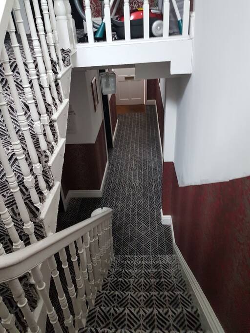 view as you come down the steps from your apartment