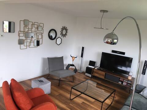 In Bayeux , large modern house,  quiet area