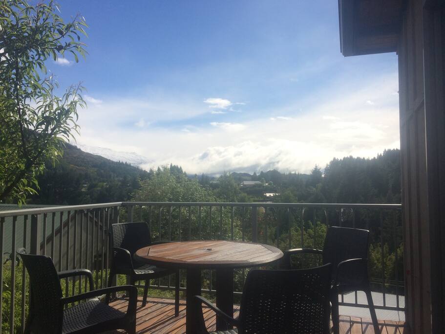 Deck - great morning sun.