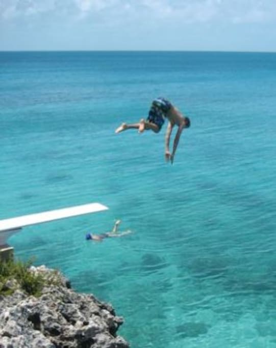 High dive from our diving board