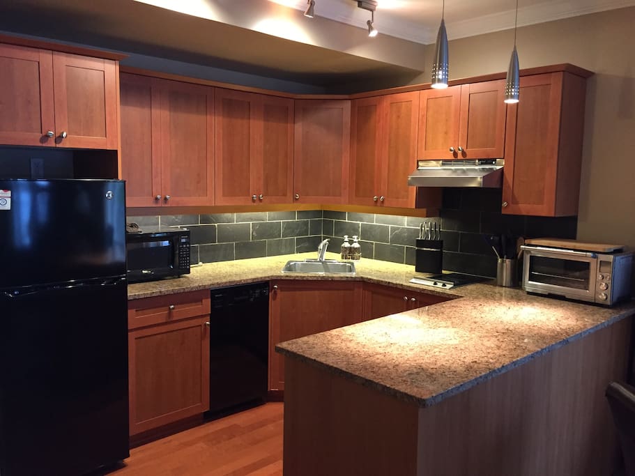 Our well equipped kitchen is ready for your gourmet meals.