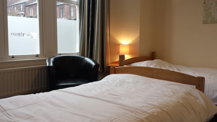 Twin room in a boutique hostel