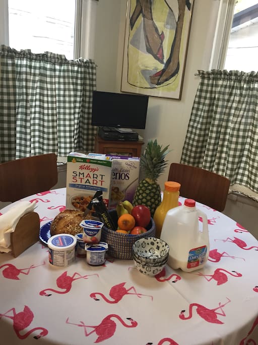 Breakfast in eating area