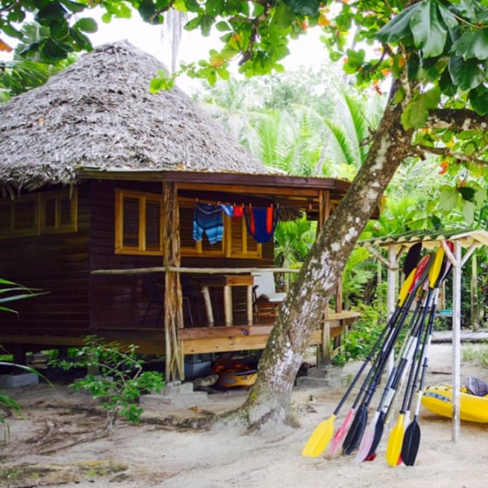 Pelicano cabin from the beach