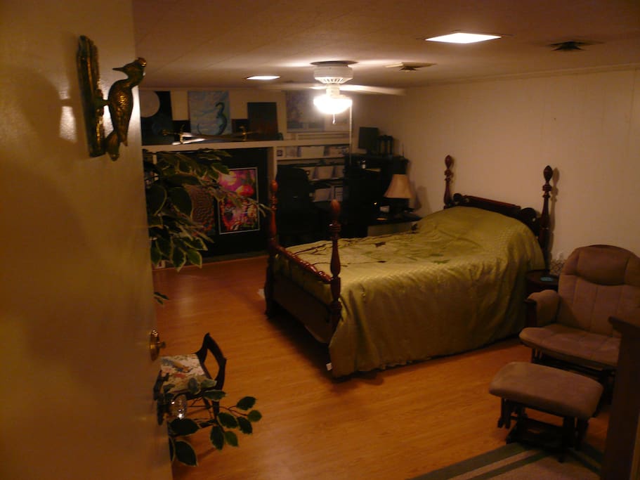 Bedroom View (office desk and chair in background)
