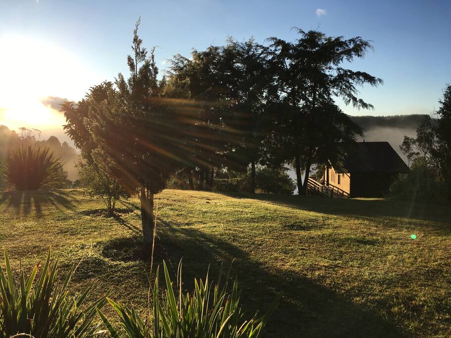 O chalé na paisagem!
