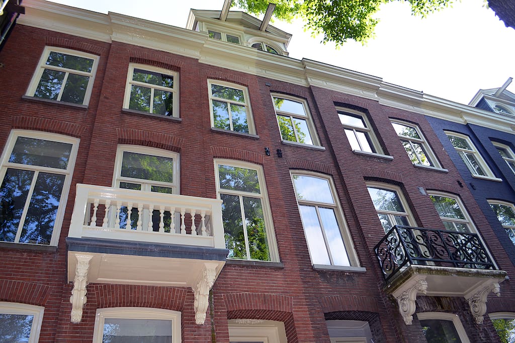 View from the exterior. You can see the typical Amsterdam style on the outside