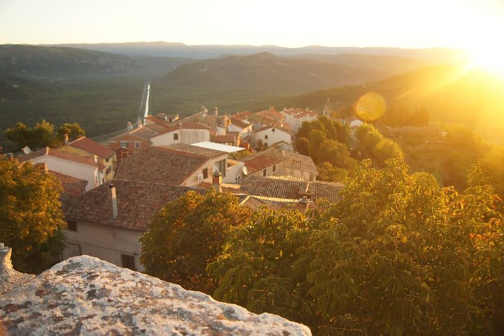 View of Motovun at dawn