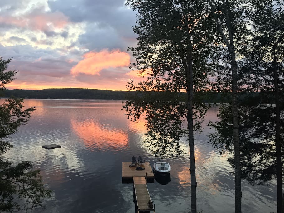 Sun rise on the water