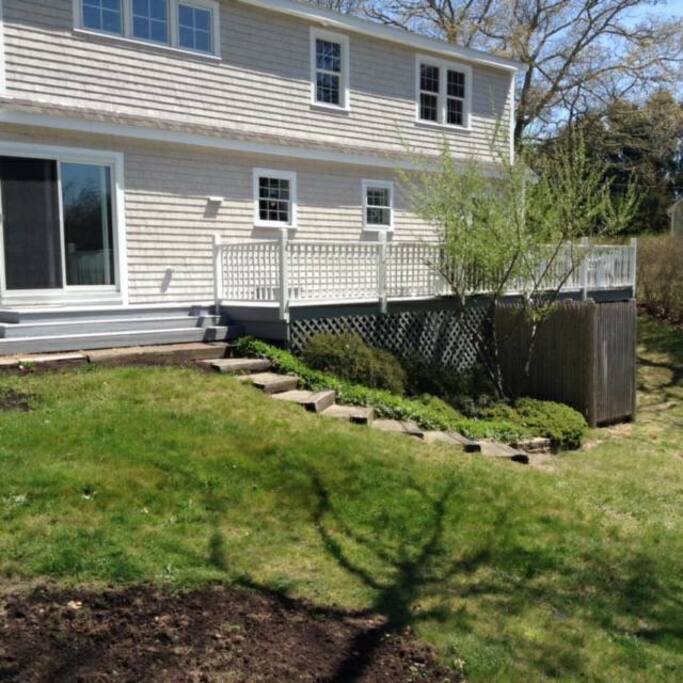 Large deck and outdoor shower