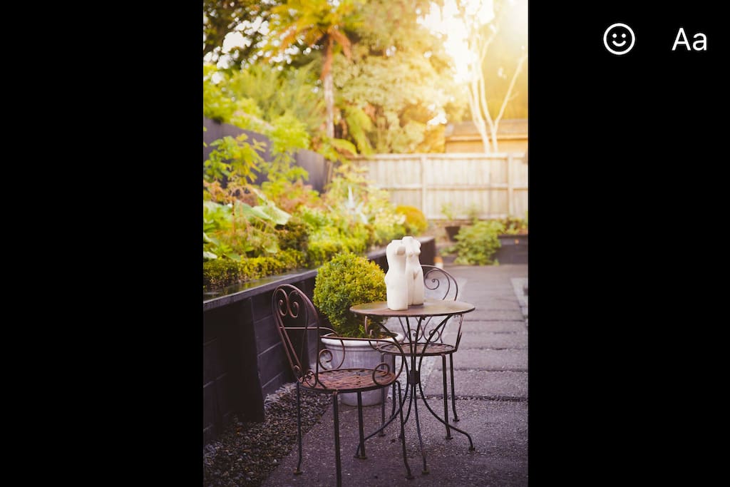 Lovely garden setting