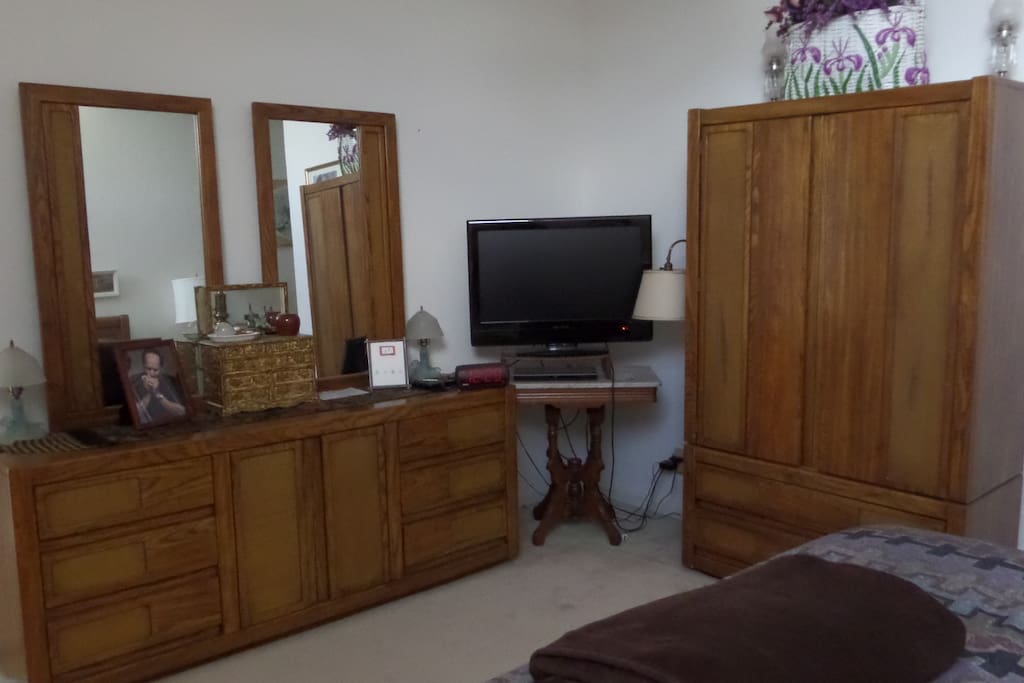 Triple Dresser, Armoire & TV