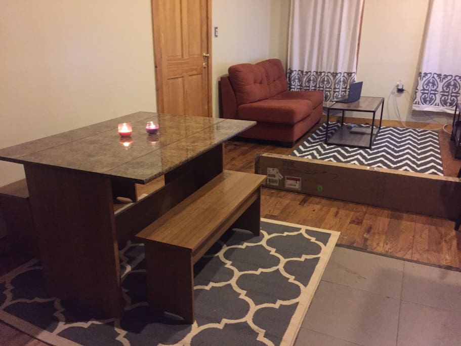Living/Dining area. You'll have full access to the common areas.