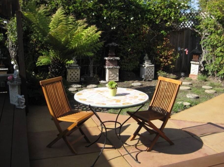 Private, peaceful backyard