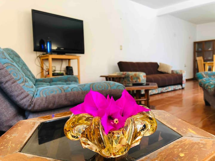 客厅设有3张沙发床，供家人在电视上聆听音乐的同时与家人聊天，享受生活！ ！ ！