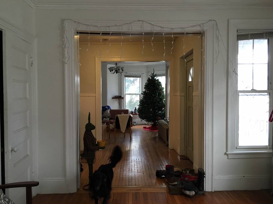 view from the study into the living room