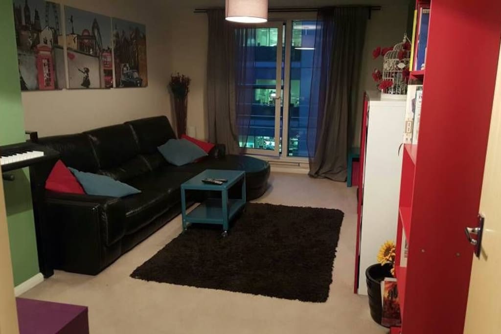 The colourful living room for you to relax in