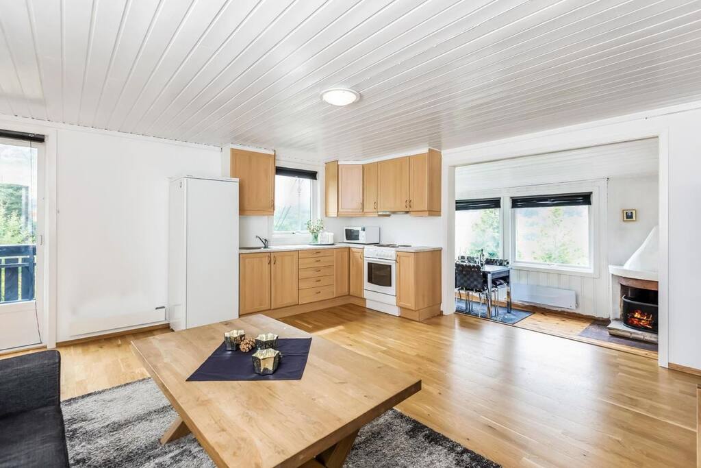 Lounge and kitchen