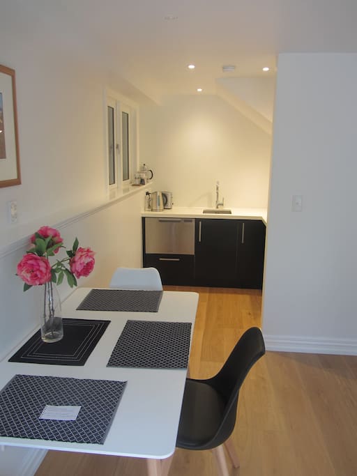View into kitchenette.