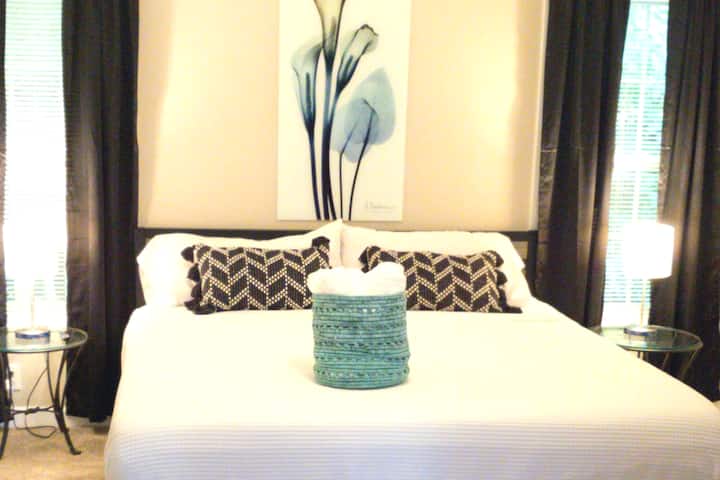 Почувствайте се в апартамента King с 12 - инчов матрак и таван на кутията!