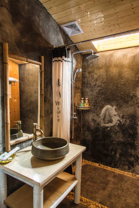 Bathroom with rain shower