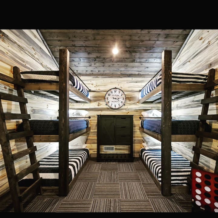 Six bunk beds