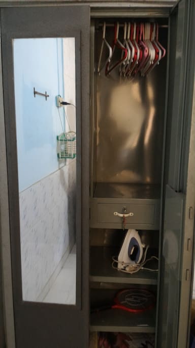 WARDROBE (with IRON to press your clothes) only for guest's use - in the same bedroom