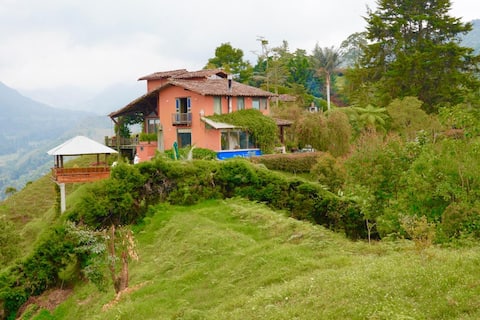 La Bohemia, floating over Cocora Valley.
