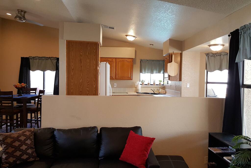 Living Room open to Kitchen and Dining Area
