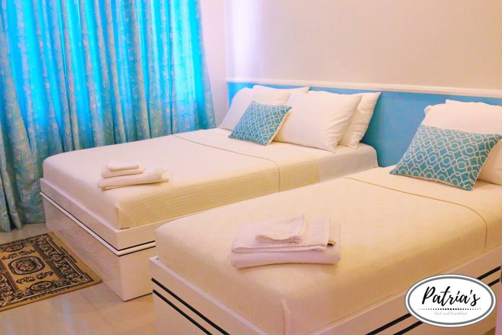 Bright, airy and clean rooms at Patria's.