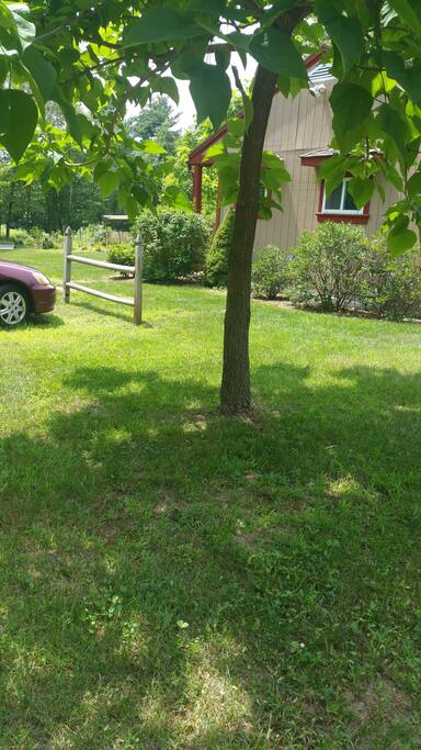 Parking area and side