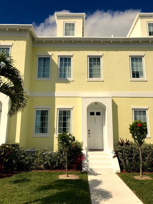 The front yard and front door