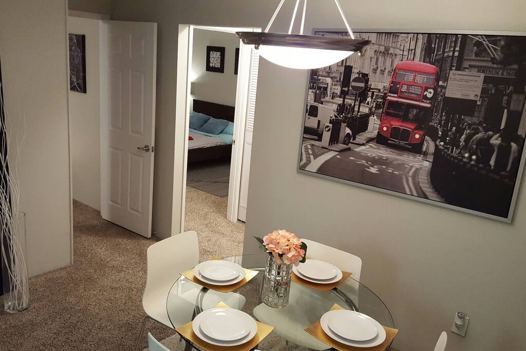 Decorated dining room