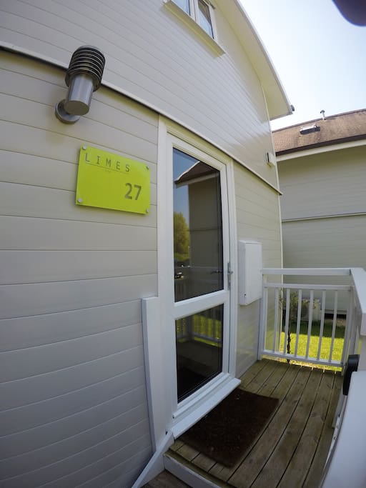 Front door to limes lodge 27.