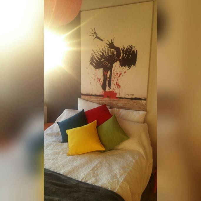 Sunrise in the Banksy room