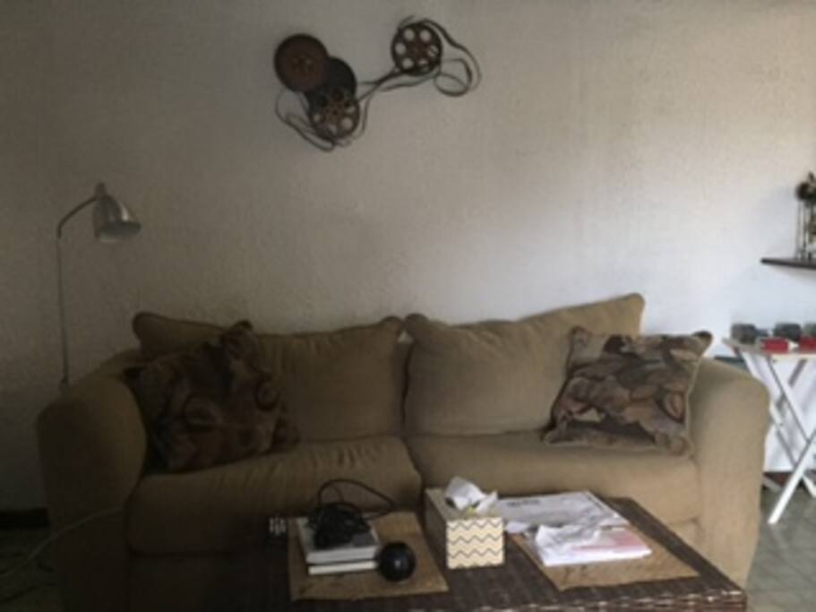 The TV room.