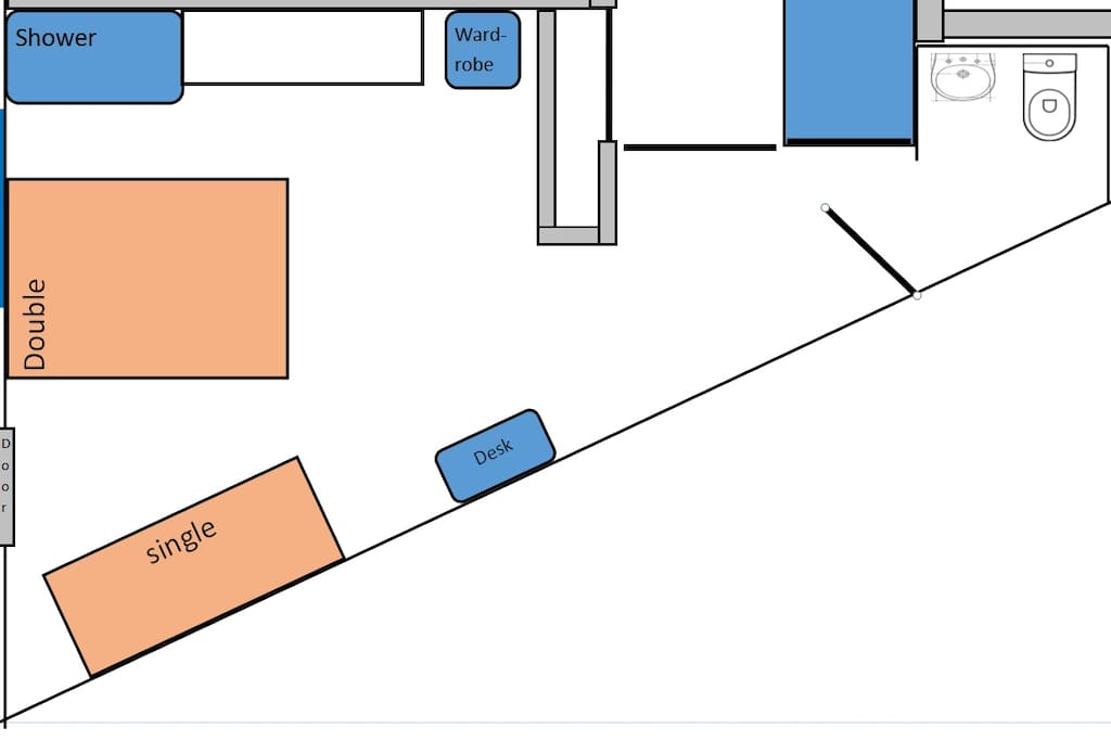 Plan view of the room