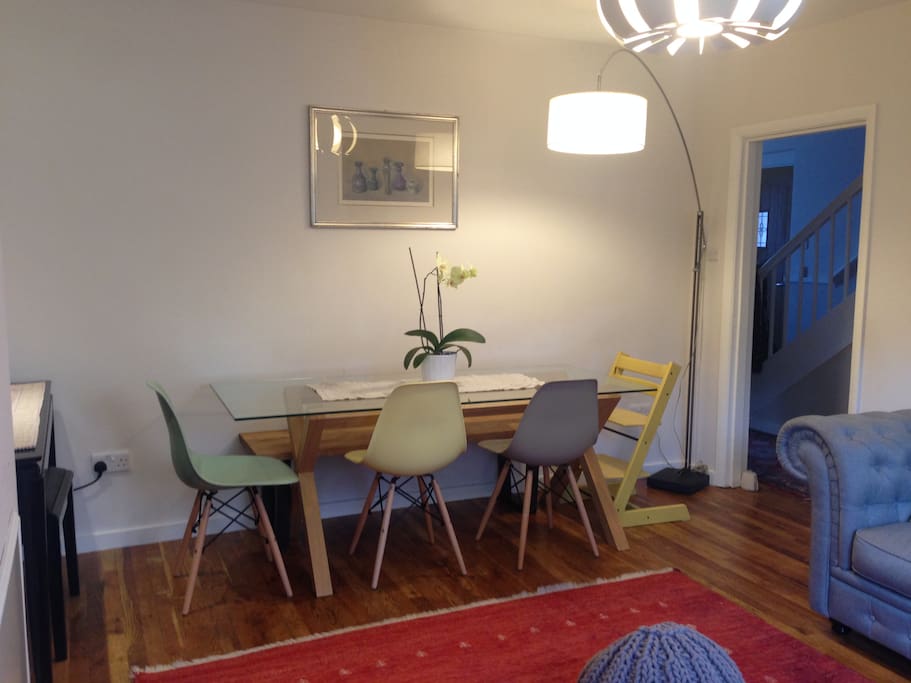 Dining table in the living room