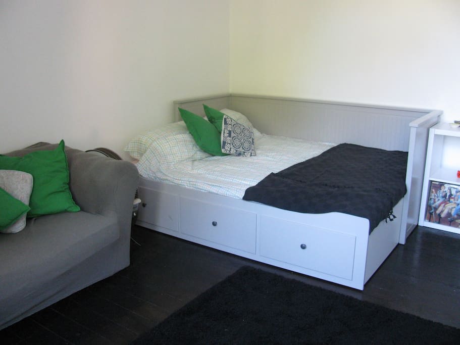 Double bed in downstairs room