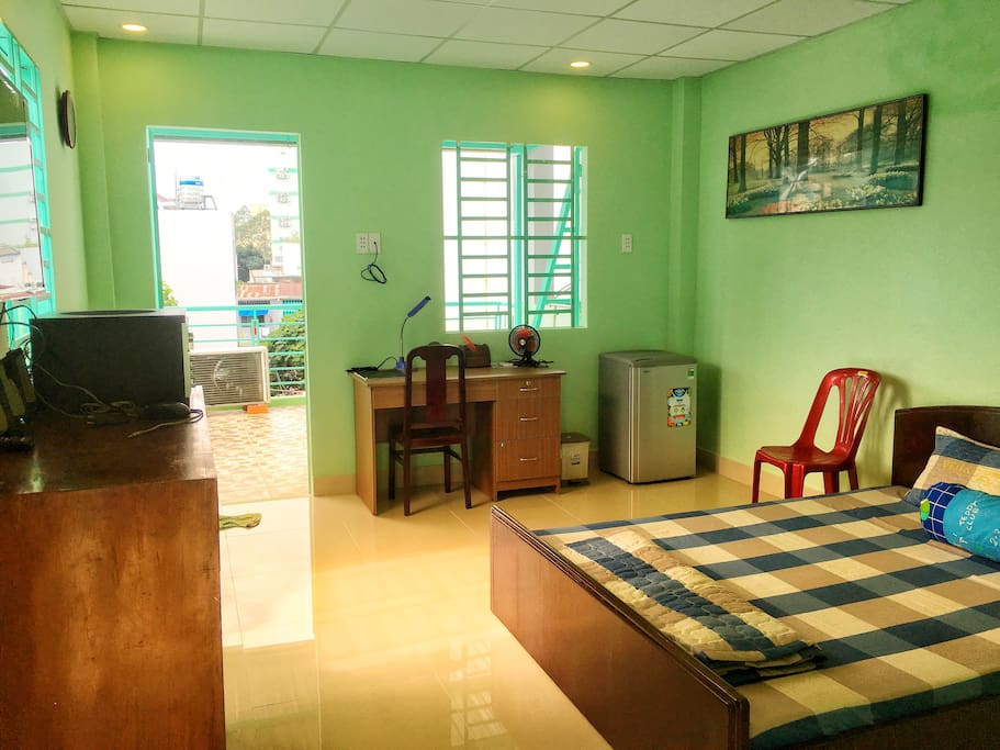 The Top room overlooking terrace with full amenities