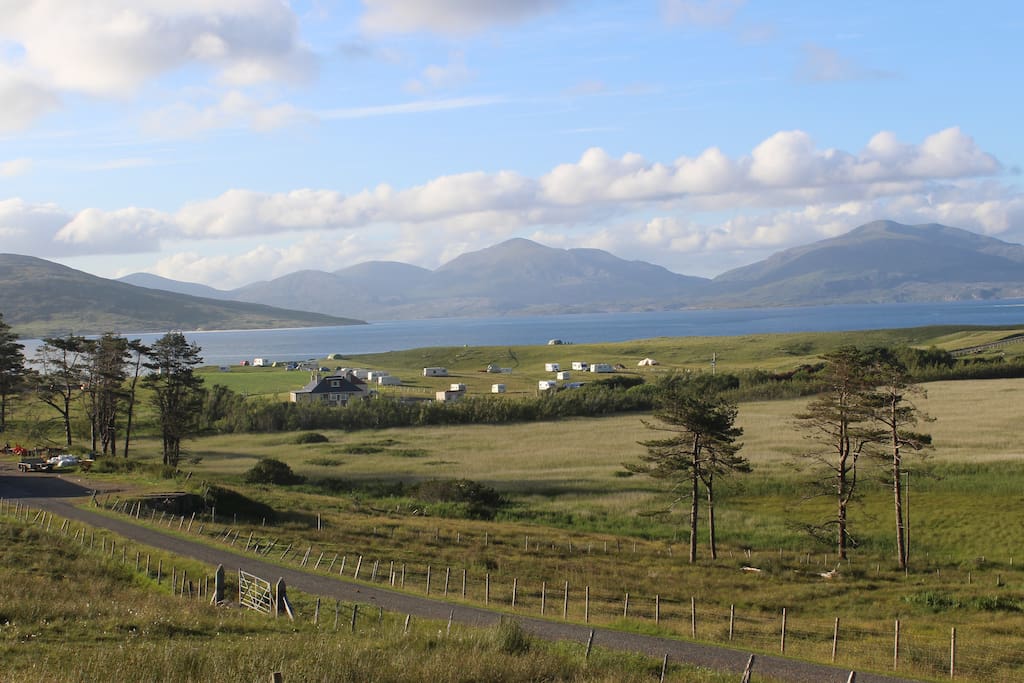 The Croft is surrounded by beautiful land that slopes down to the sea