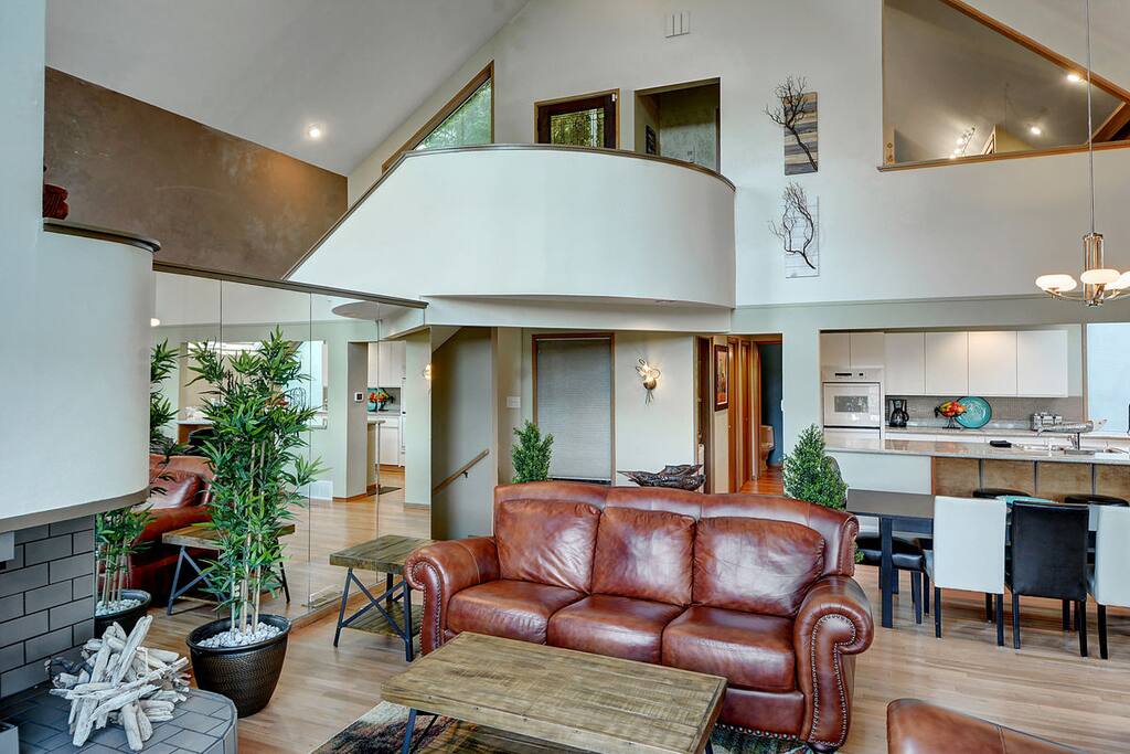 Looking from living to dining & kitchen.